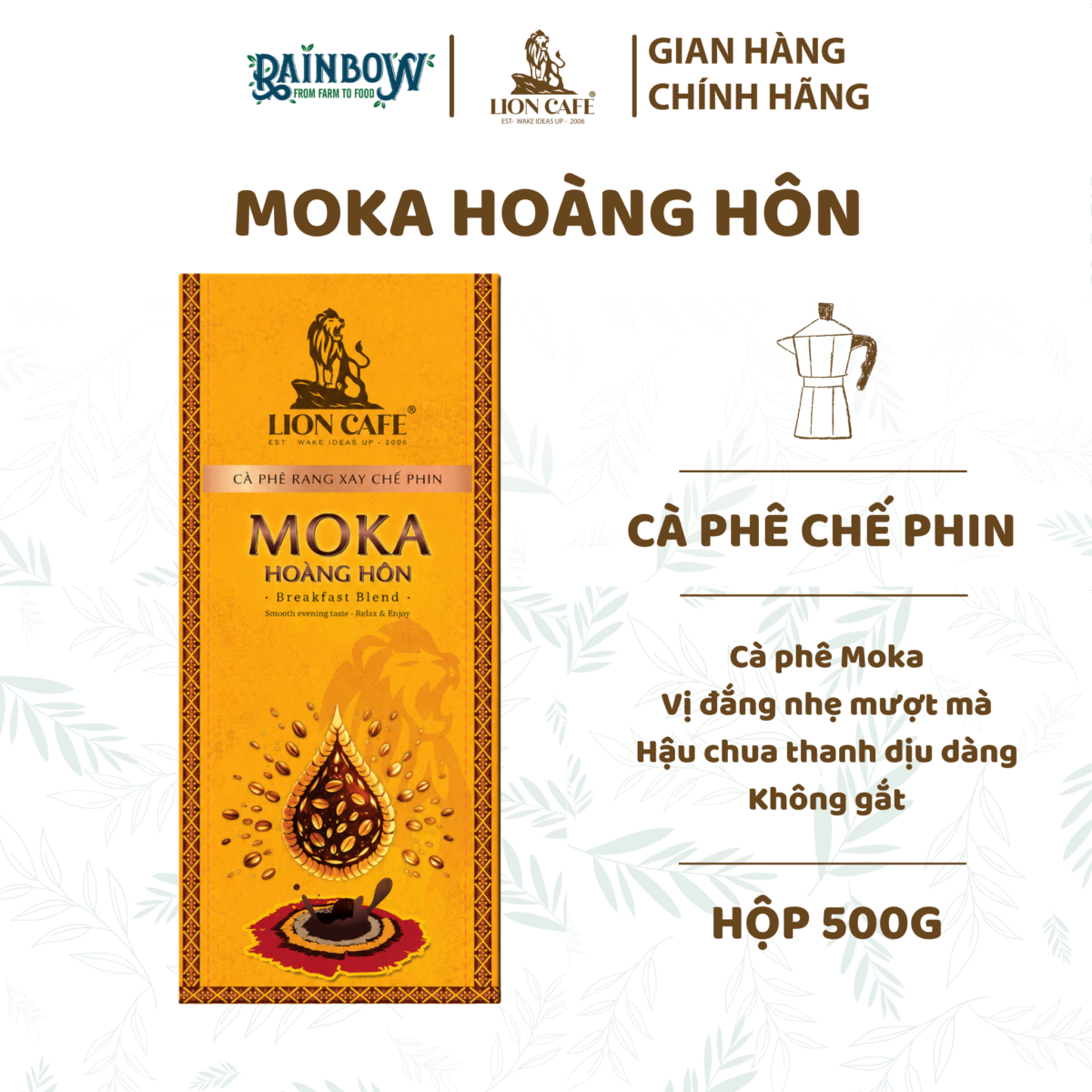 Moka Sunset ground coffee LION CAFE 500g